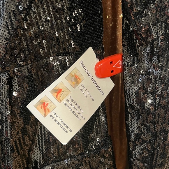 NEW with tag - black sequin mini MacDuggal cocktail dress size US 2 - Picture 6 of 9